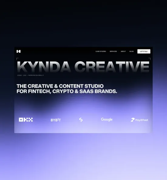 Kynda Creative homepage hero