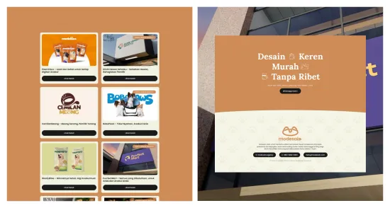 Modesain website pages