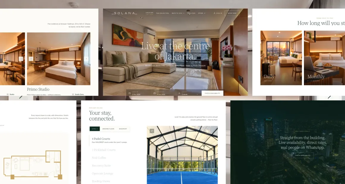 Solana website sections