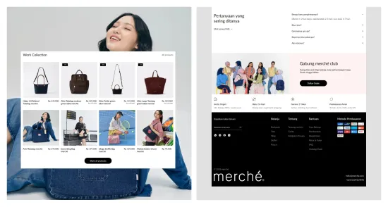 Merché website pages