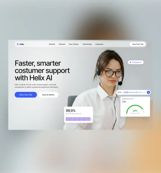 Helix homepage hero