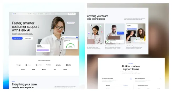 Helix website pages