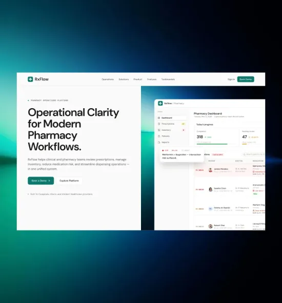 Rx-Flow homepage hero