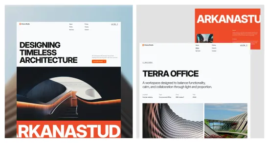 Arkana Studio website pages